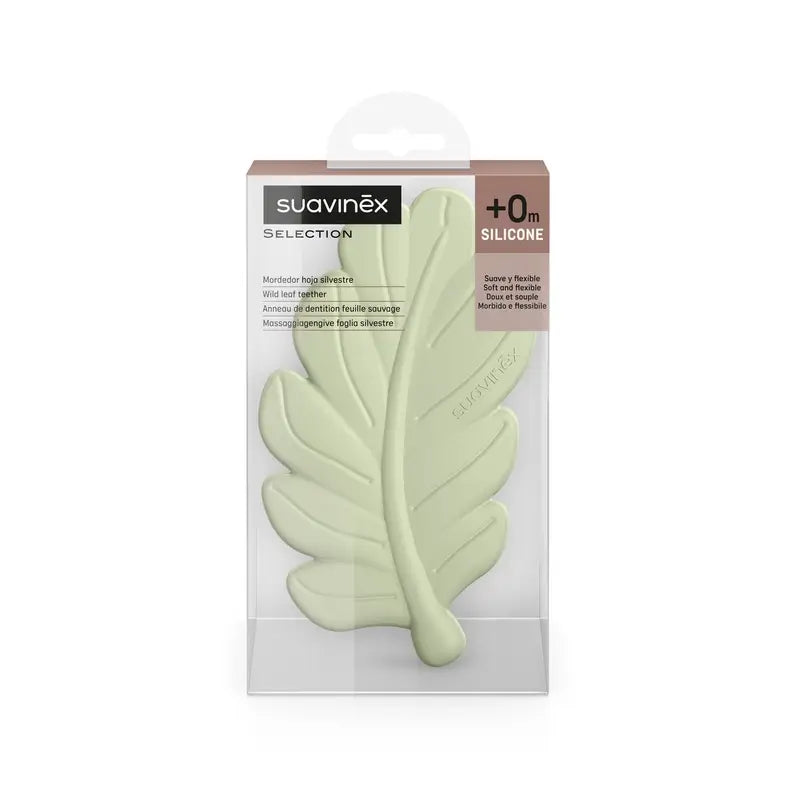 Suavinex Mordedor Silicona Hoja, Poetry Verde