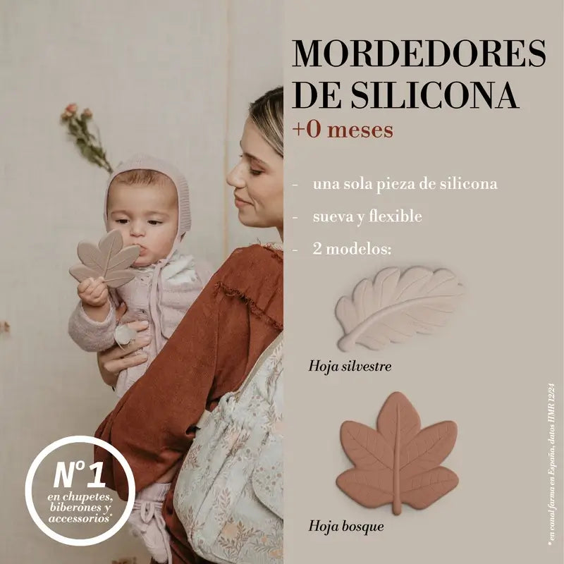 Suavinex Mordedor Silicona Hoja, Poetry Verde