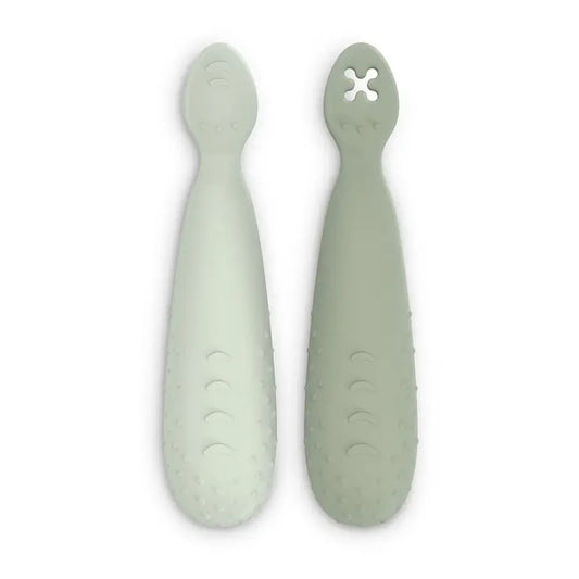 Suavinex Pack 2 Precucharas De Silicona, +6 Meses, Verde