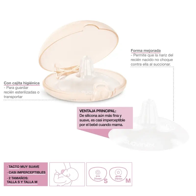 Suavinex Pezoneras Silicona Talla S 2 Uds