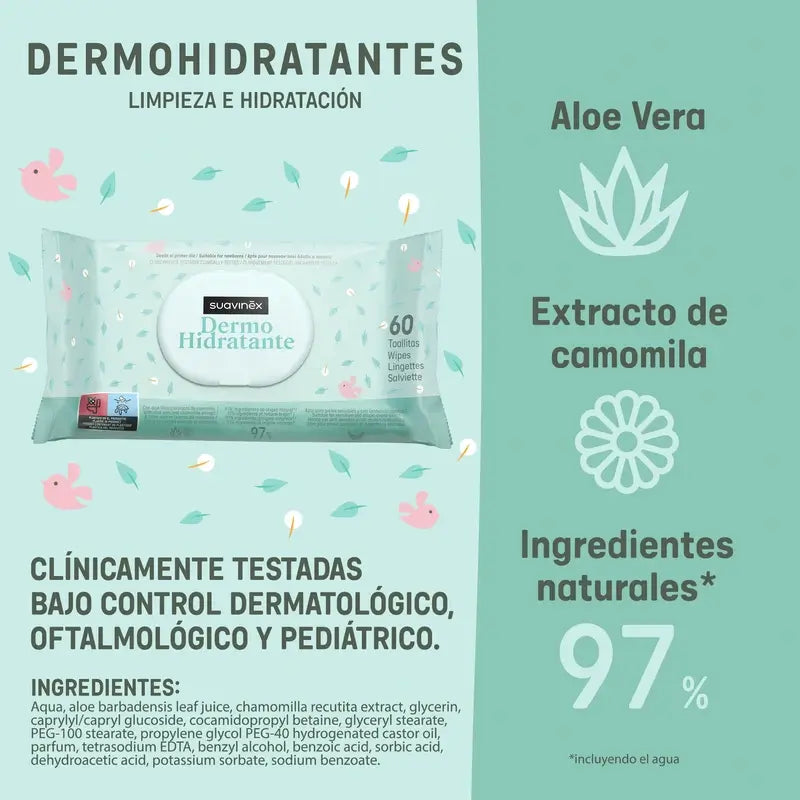 Suavinex Toallitas Dermohidratantes, 25 Uds