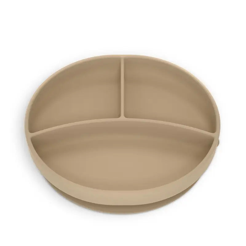 Suavinex Plato De Silicona Con Ventosa Y Divisiones, +6 Meses, Beige