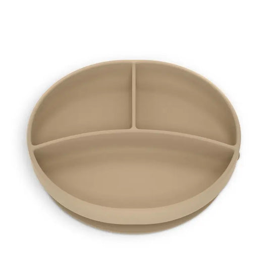 Suavinex Plato De Silicona Con Ventosa Y Divisiones, +6 Meses, Beige