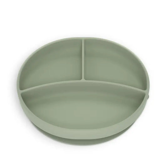 Suavinex Plato De Silicona Con Ventosa Y Divisiones, +6 Meses, Verde