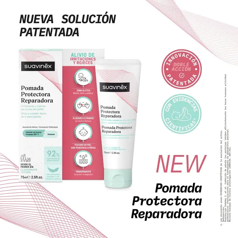 Suavinex Pomada Protectora Reparadora De Pañal, 75 Ml