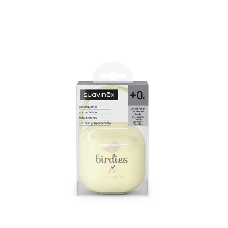 Suavinex Portachupetes +0 Meses Birdies Beige