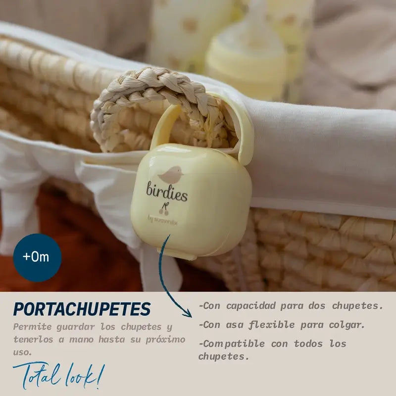 Suavinex Portachupetes +0 Meses Birdies Verde