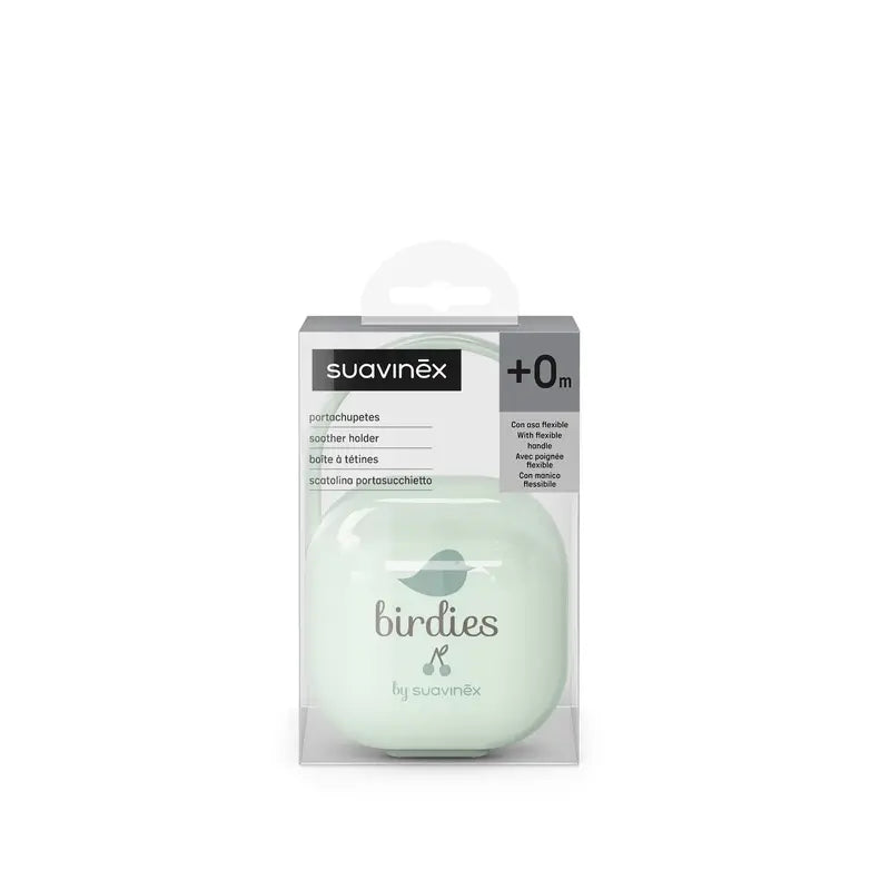 Suavinex Portachupetes +0 Meses Birdies Verde