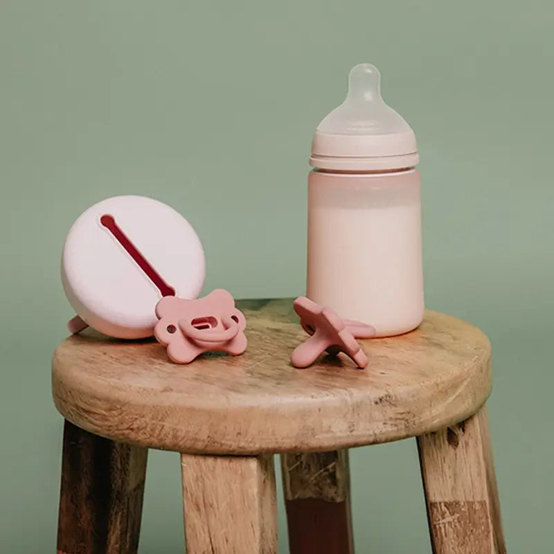 Suavinex Portachupetes De Silicona Con Asa, +0 Meses, Fuchsia