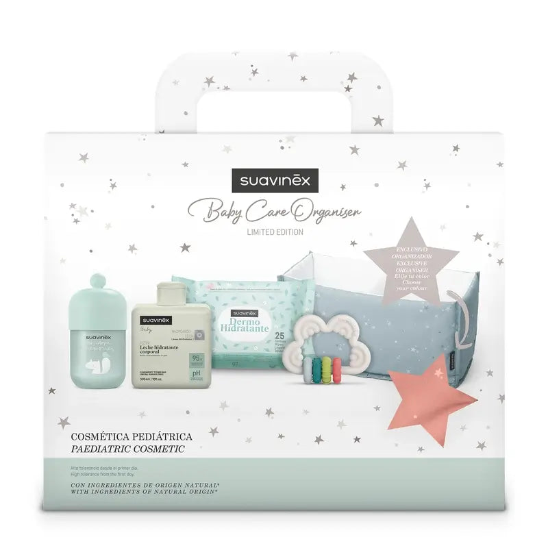 Suavinex Regalo Bebés Leche 300 Ml + Baby Cologne Memories 100 Ml + Toallitas + Mordedor, Rosa