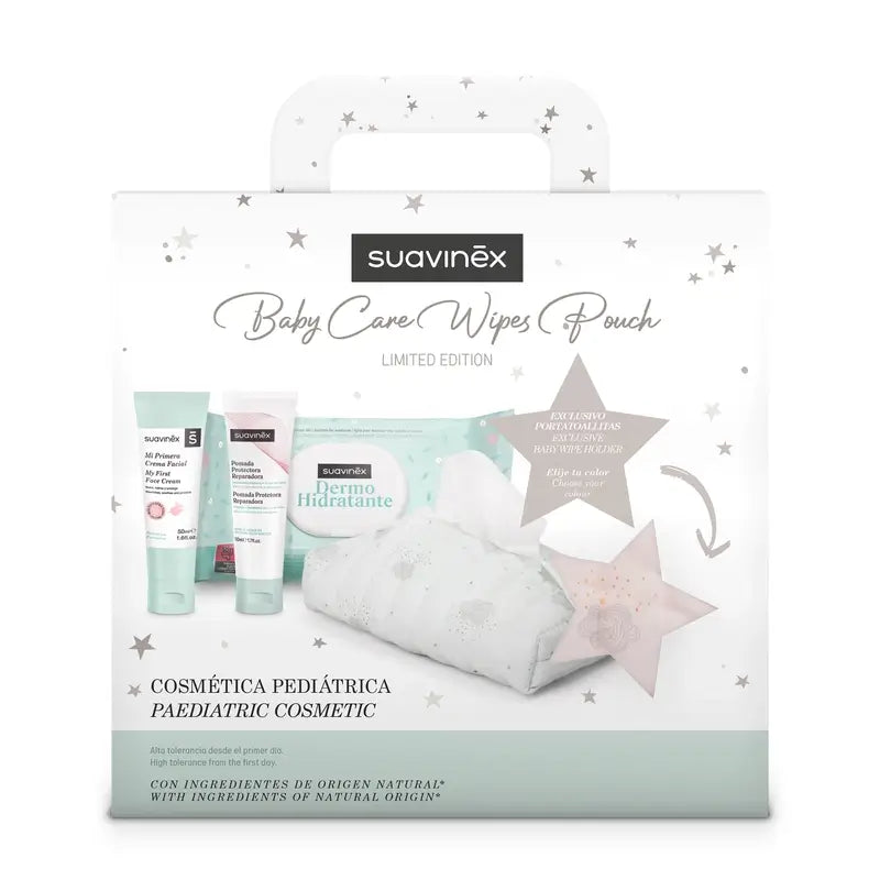 Suavinex Regalo Recién Nacido Con Porta Toallitas De Tela, Rosa