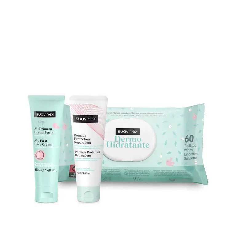 Suavinex Regalo Recién Nacido Con Porta Toallitas De Tela, Rosa