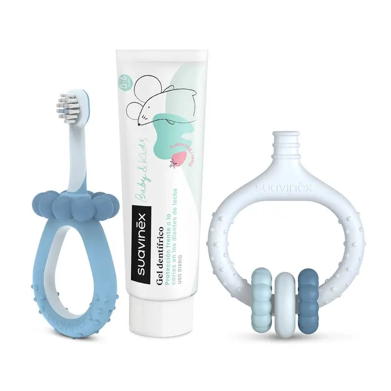 Suavinex Set Inicio Cuidado Dental +0 Meses, Azul