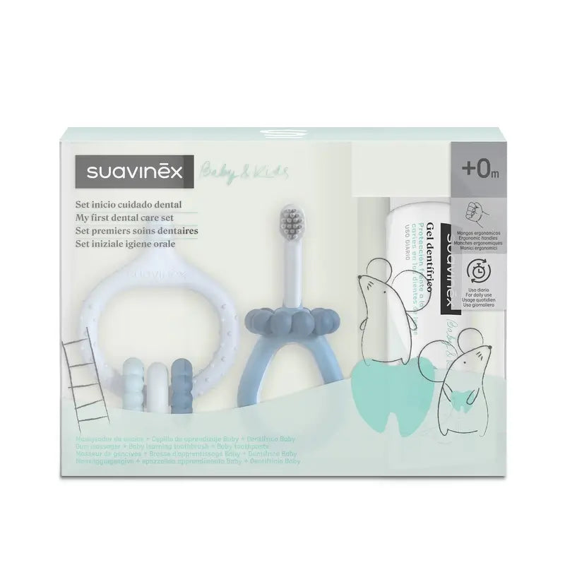 Suavinex Set Inicio Cuidado Dental +0 Meses, Azul