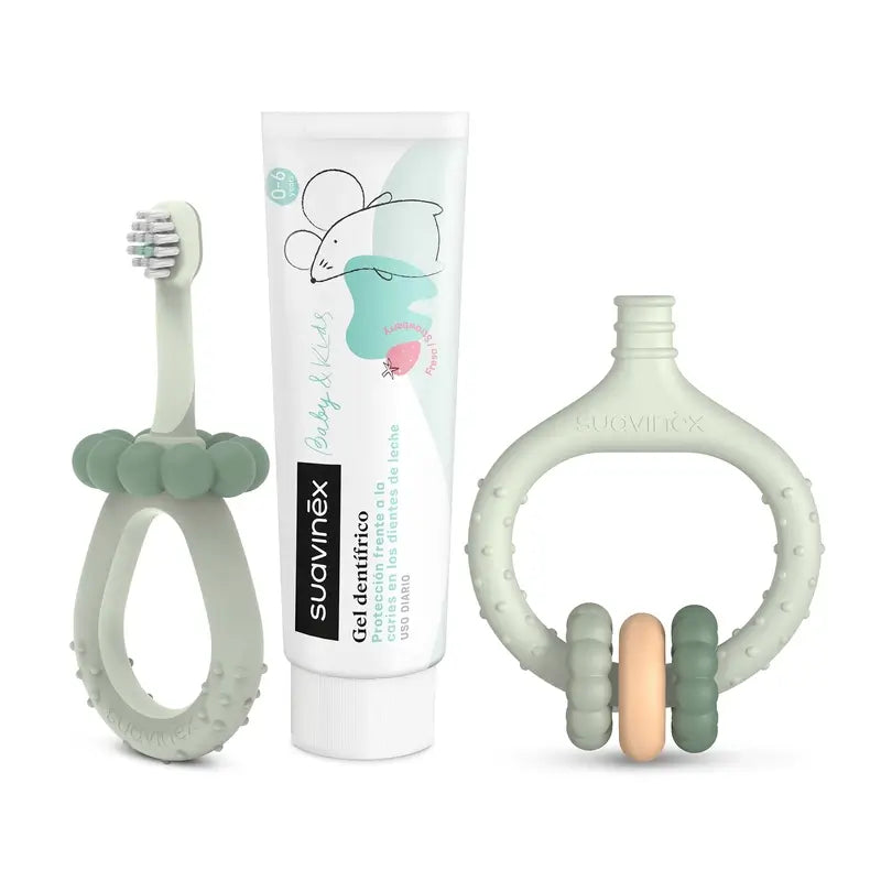 Suavinex Set Inicio Cuidado Dental +0 Meses, Verde