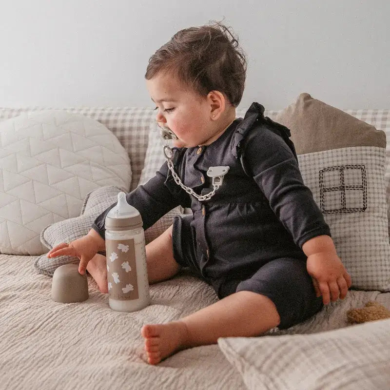 Suavinex Set Regalo Biberones Y Chupete Rosa +0M Wild&Free Beige