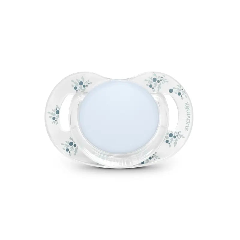 Suavinex Set Regalo Chupete + Chupetero + Biberón 270 Ml (M) + Mordedor, Azul