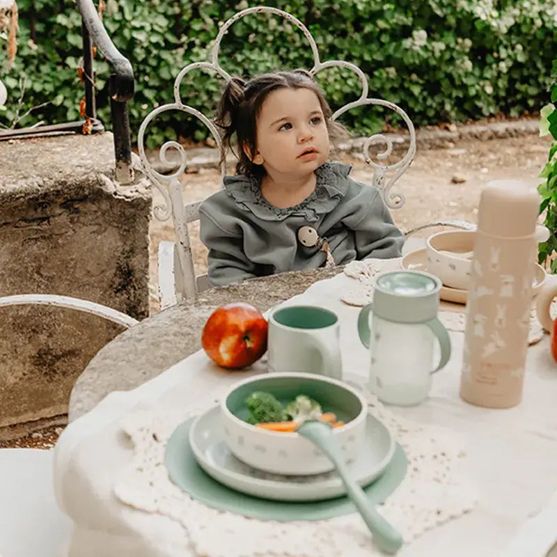 Suavinex Vajilla Bebés +6 Meses, Blanco Verde