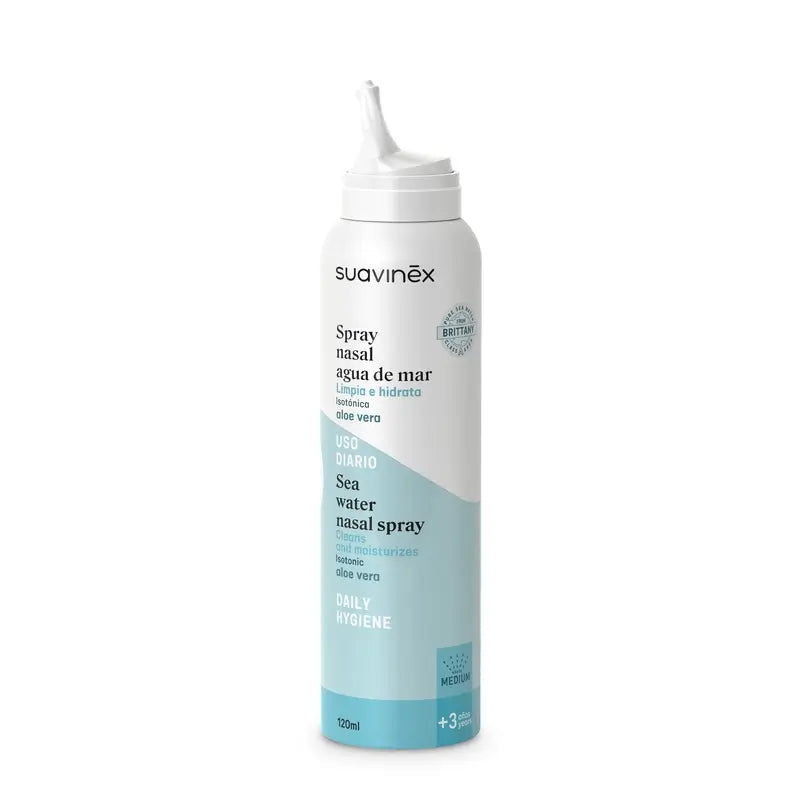 Suavinex Spray Nasal Infantil Isotónico, +3 Años, Higiene Diaria, 120 Ml
