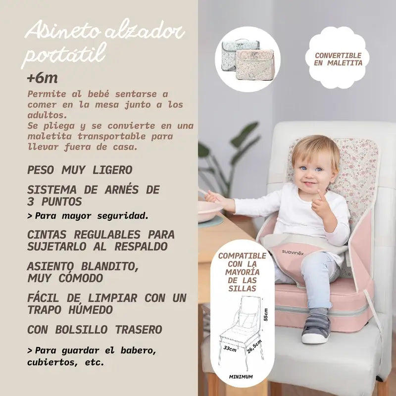 Suavinex Trona Portátil +6 Meses, Azul