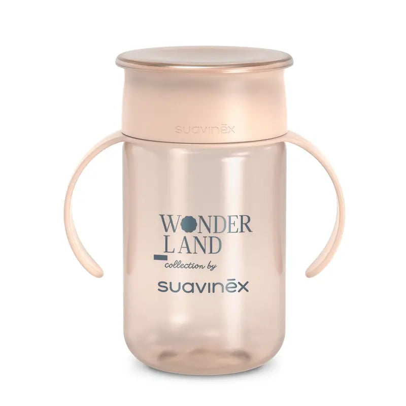 Suavinex Vaso 360 Antiderrame 340 Ml, +12 Meses, Wonderland Rosa