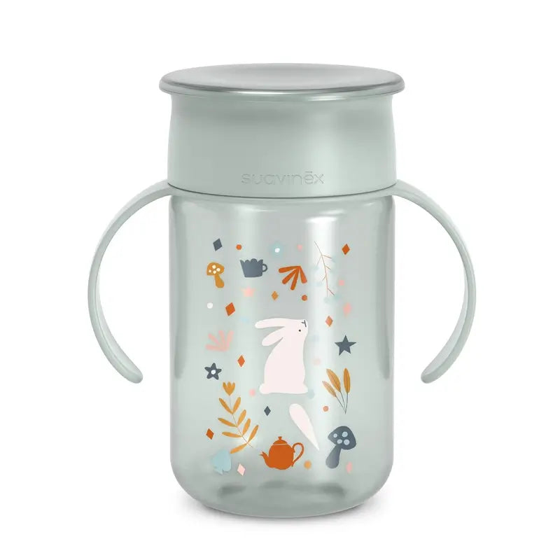 Suavinex Vaso 360 Antiderrame 340 Ml, +12 Meses, Wonderland Verde