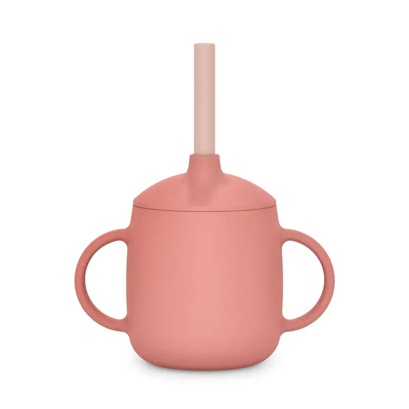 Suavinex Vaso Aprendizaje 3-En-1 De Silicona, +6 Meses, Rosa