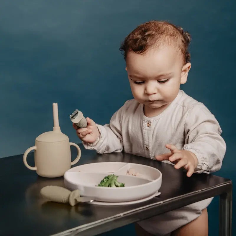 Suavinex Vaso Aprendizaje 3-En-1 De Silicona, +6 Meses, Verde