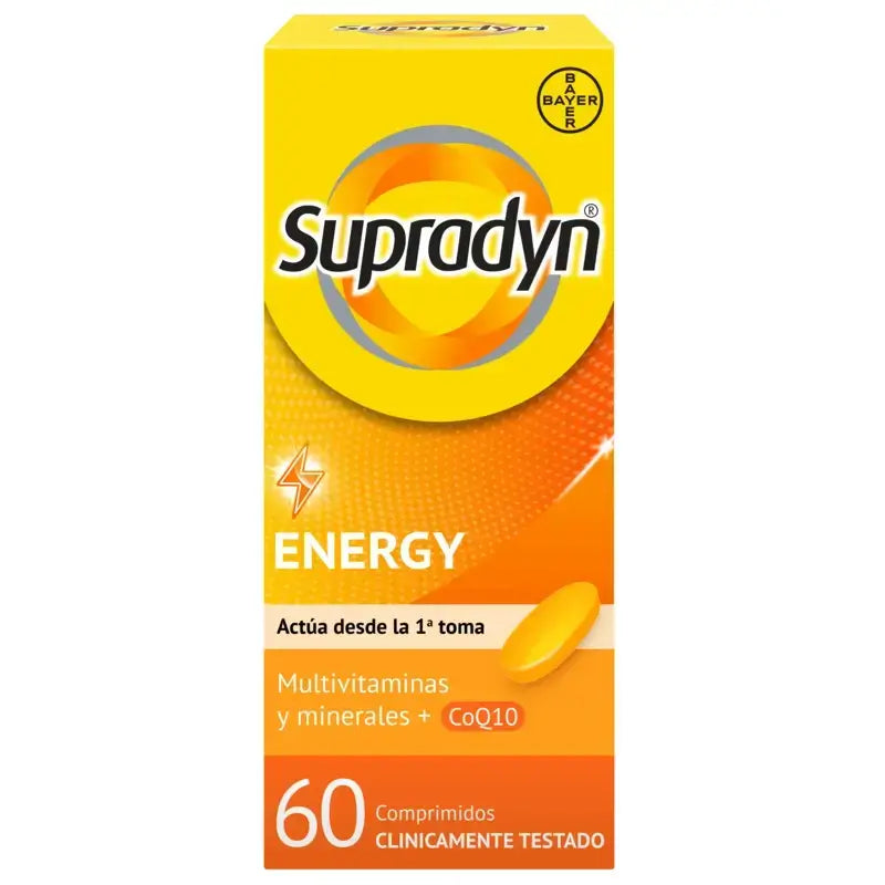Supradyn Energy Vitaminas, Minerales, Energía y Vitalidad, 60 Comprimidos