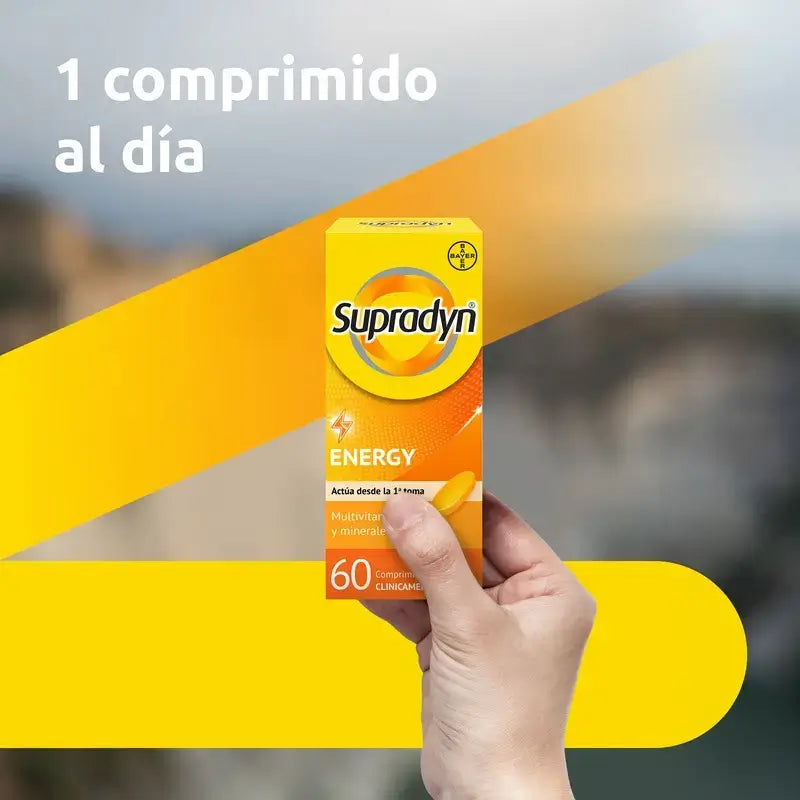 Supradyn Energy Vitaminas, Minerales, Energía y Vitalidad, 60 Comprimidos