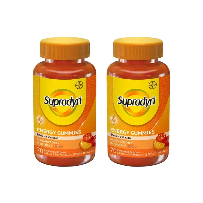 Supradyn Energy Gummies Adultos, 2x70 Caramelos Masticables