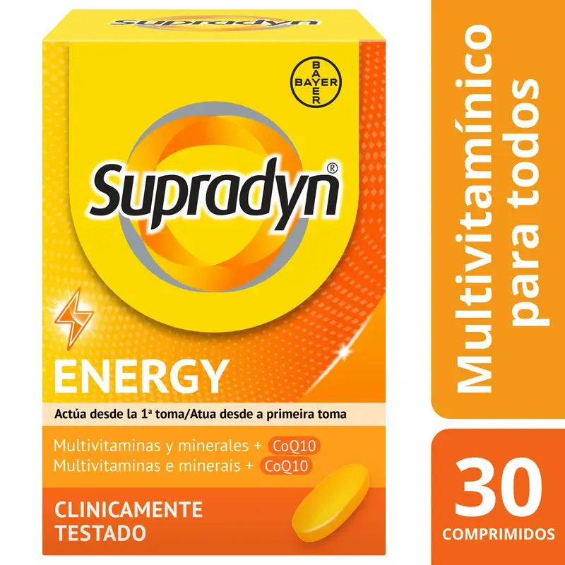 Supradyn Energy Vitaminas, Minerales y Energía Diaria, 30 Comprimidos