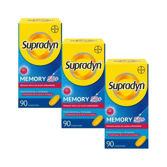 Supradyn Memory 50+ Vitaminas, Minerales y Energía con Ginseng, 3x90 Comprimidos