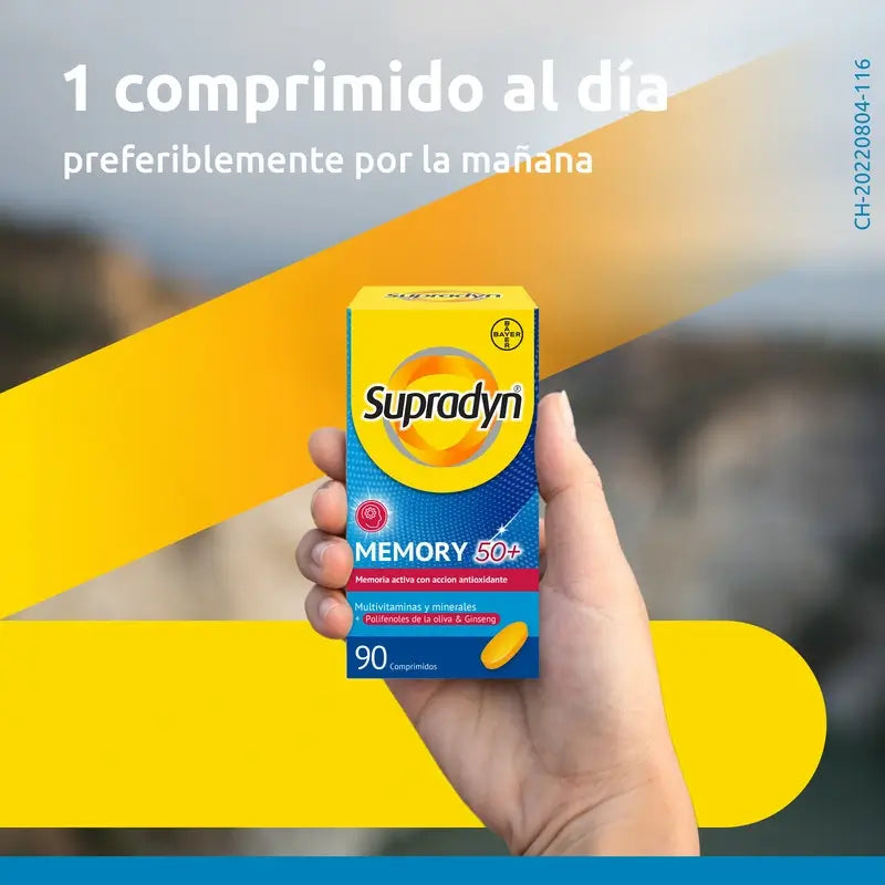 Supradyn Memory 50+ Vitaminas, Minerales y Energía con Ginseng, 90 Comprimidos