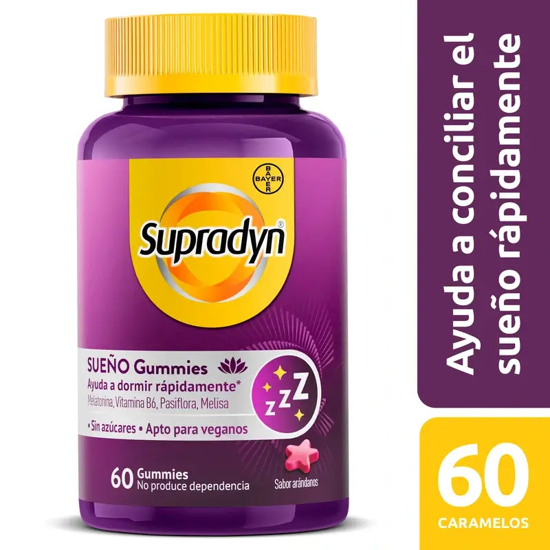Supradyn Sueño Y Serenidad Gummies Melatonina Y Vitamina B6 , 60 caramelos de goma