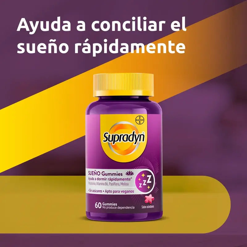 Supradyn Sueño Y Serenidad Gummies Melatonina Y Vitamina B6 , 60 caramelos de goma