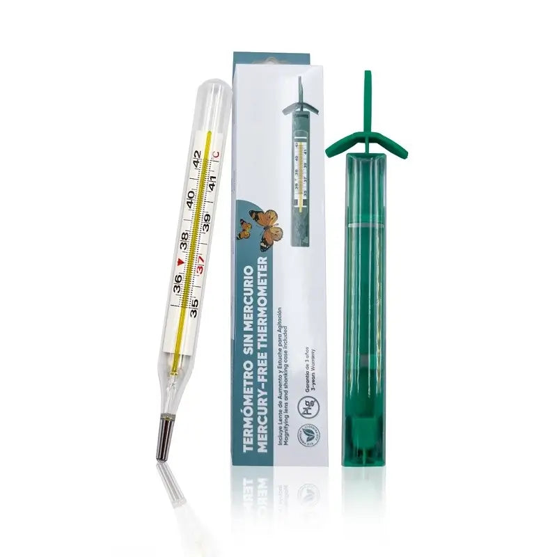 Surgicalmed Termómetro De Galio Sin Mercurio De Tezaro Pharma Con Lente De Aumento Y Estuche Para Agitación , 1 ud