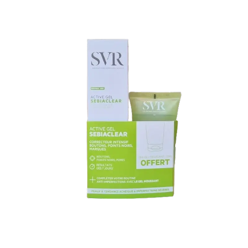 Svr Pack Sebiaclear Active Gel 40Ml + Gel Mousse 55Ml