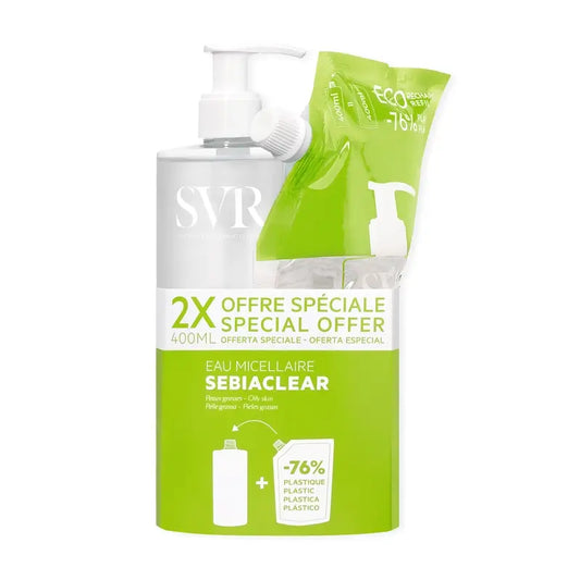 Svr Sebiaclear Eau Micellaire 400Ml + Eco Recarga 400 Ml