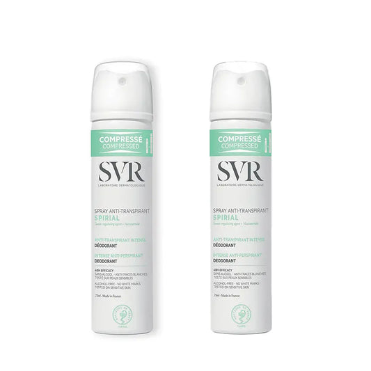SVR Spirial Desodorante Antitranspirante Piel Sensible Spray, 2x75 ml