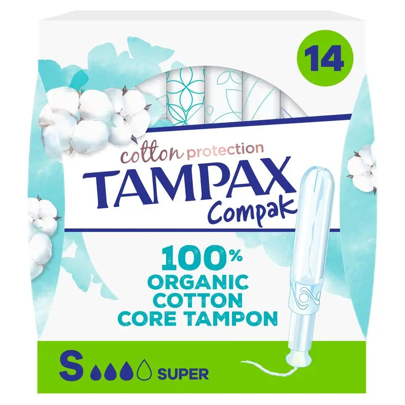 TAMPAX Cotton Protection Super Tampones con Aplicador 16 unidades