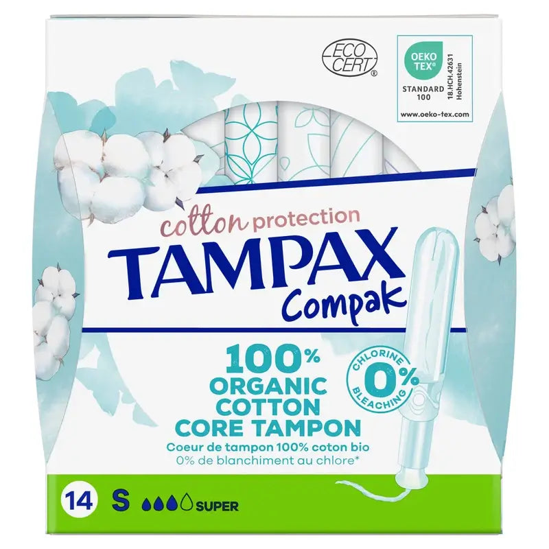 TAMPAX Cotton Protection Super Tampones con Aplicador 16 unidades