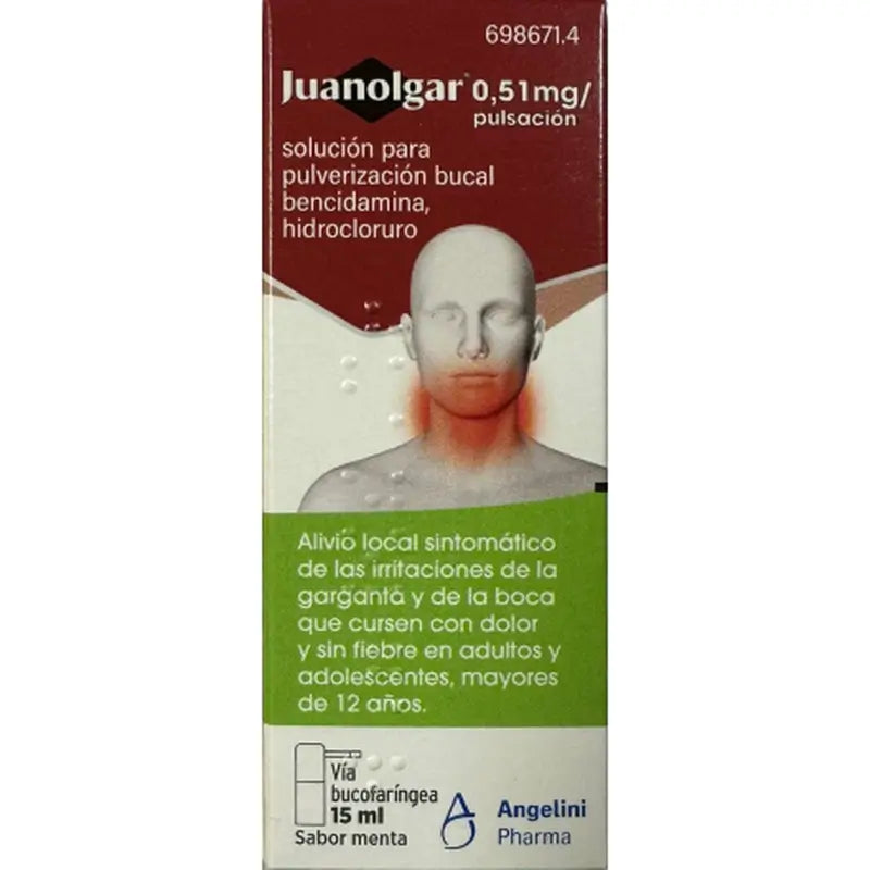 Juanolgar 0,51 Mg/Pulsacion Solucion Para Pulverizacion Bucal, 15ml