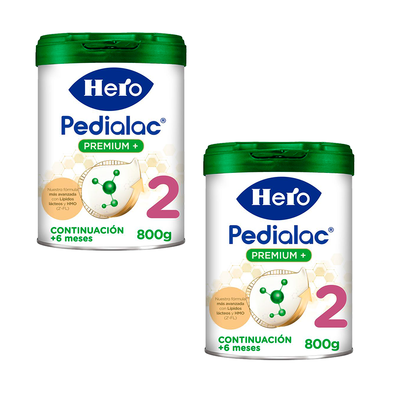 Pack 2 X Hero Baby Pedialac Leche 2 Bote, 800 gr