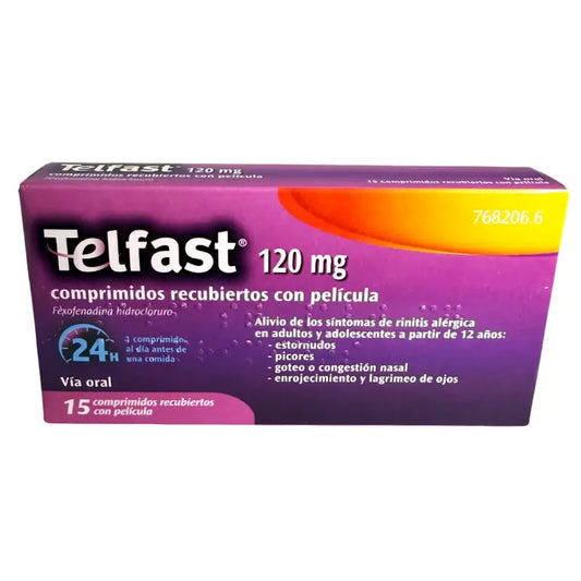 Telfast 120 Mg, 15 comprimidos recubiertos
