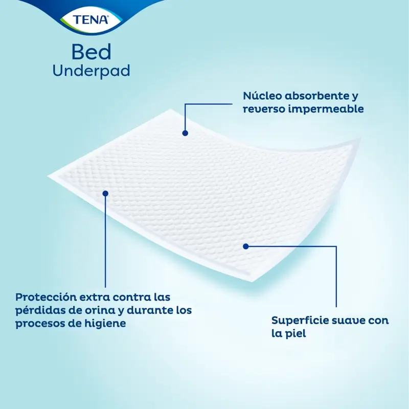 Tena Protector De Cama Bed Plus 60 X 90, 35 Unidades