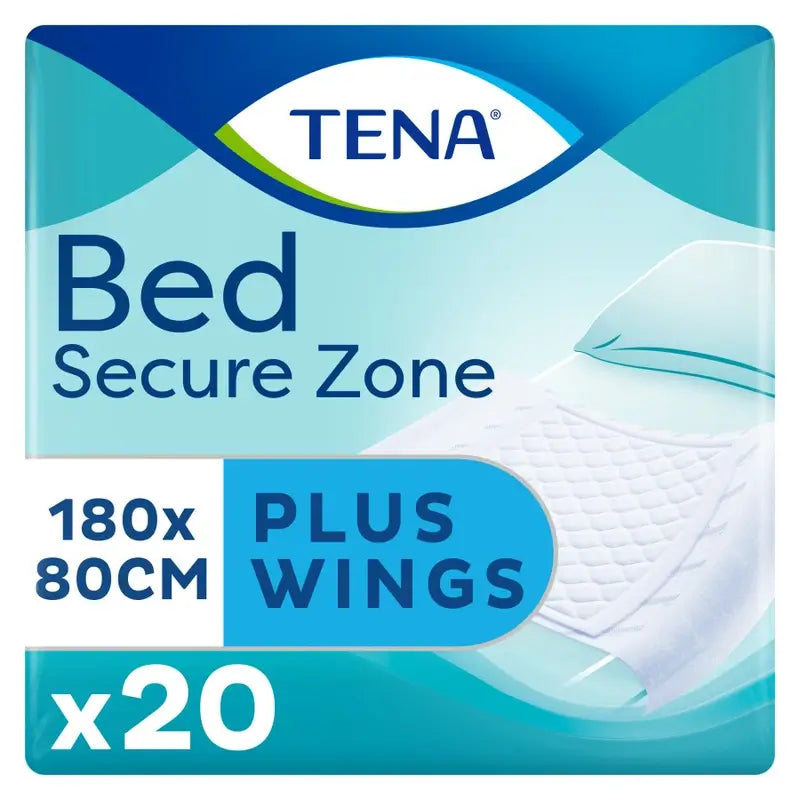 Tena Protector De Cama Bed Plus 80 X 180, 20 Unidades