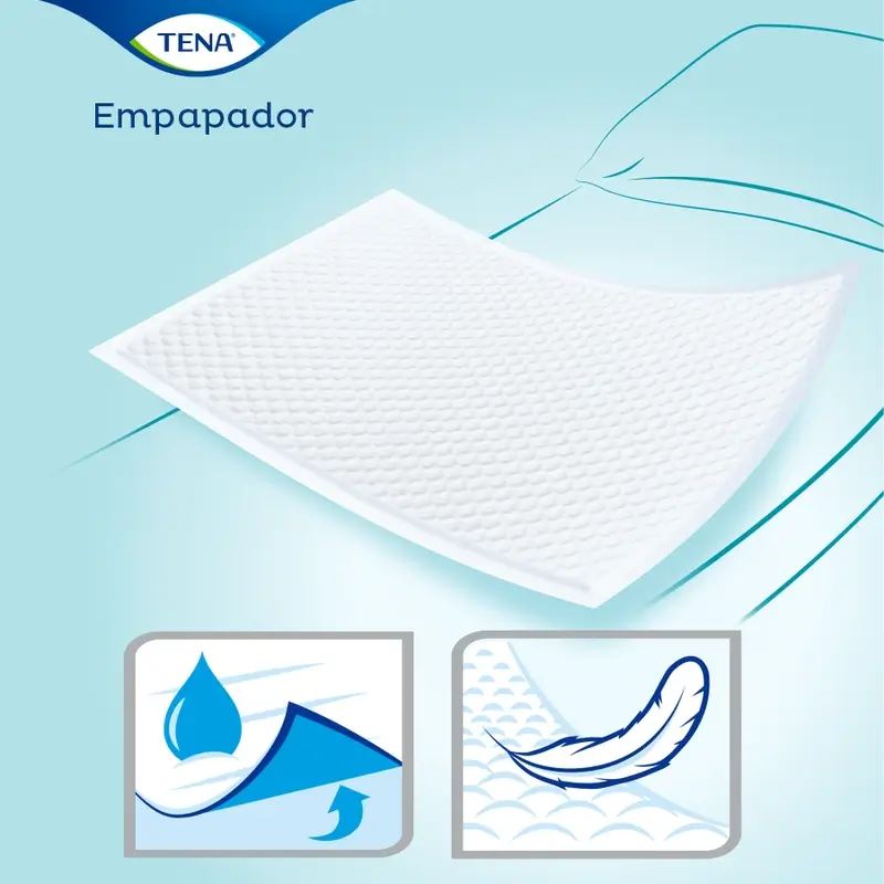 Tena Protector De Cama Bed Plus 80 X 180, 20 Unidades