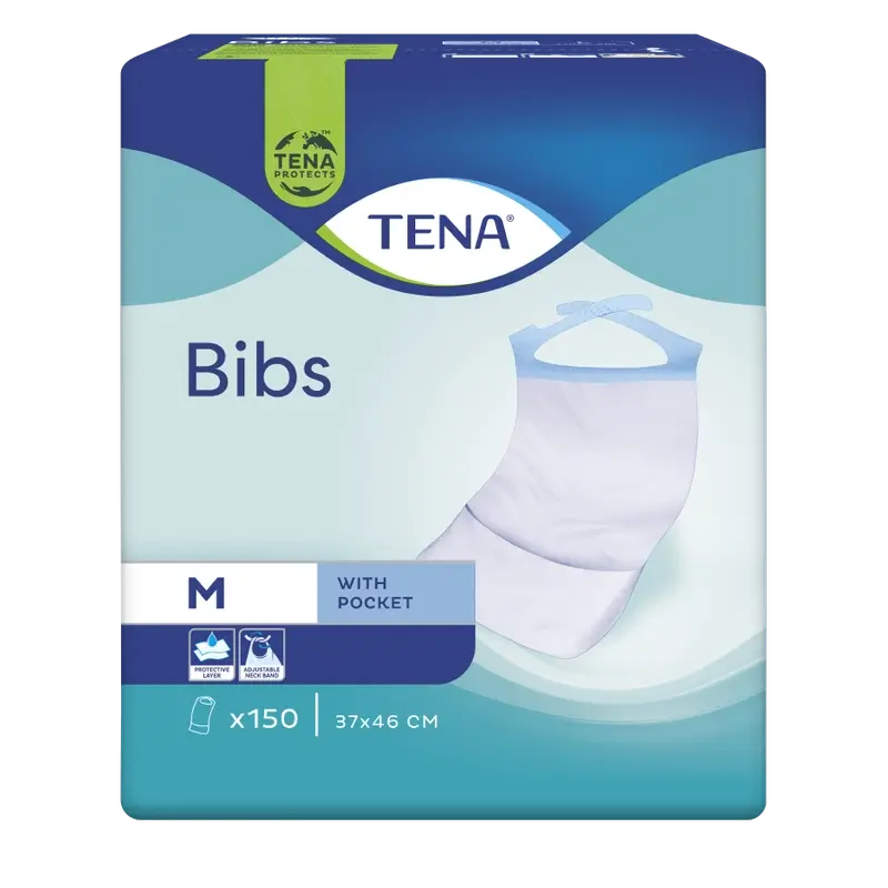 Tena Bibs Talla M, 150 Unidades