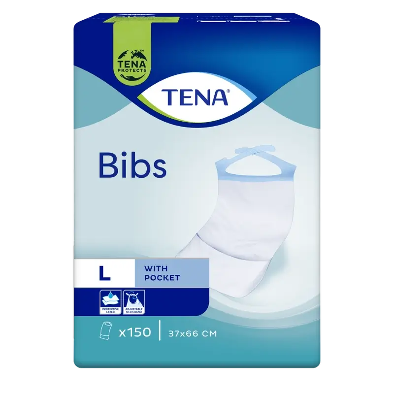 Tena Bibs Talla L, 150 Unidades